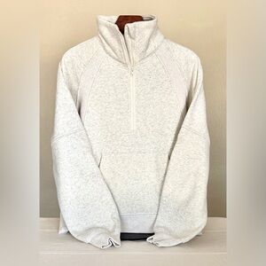 AEMI +CO Heather gray half zip sweatshirt